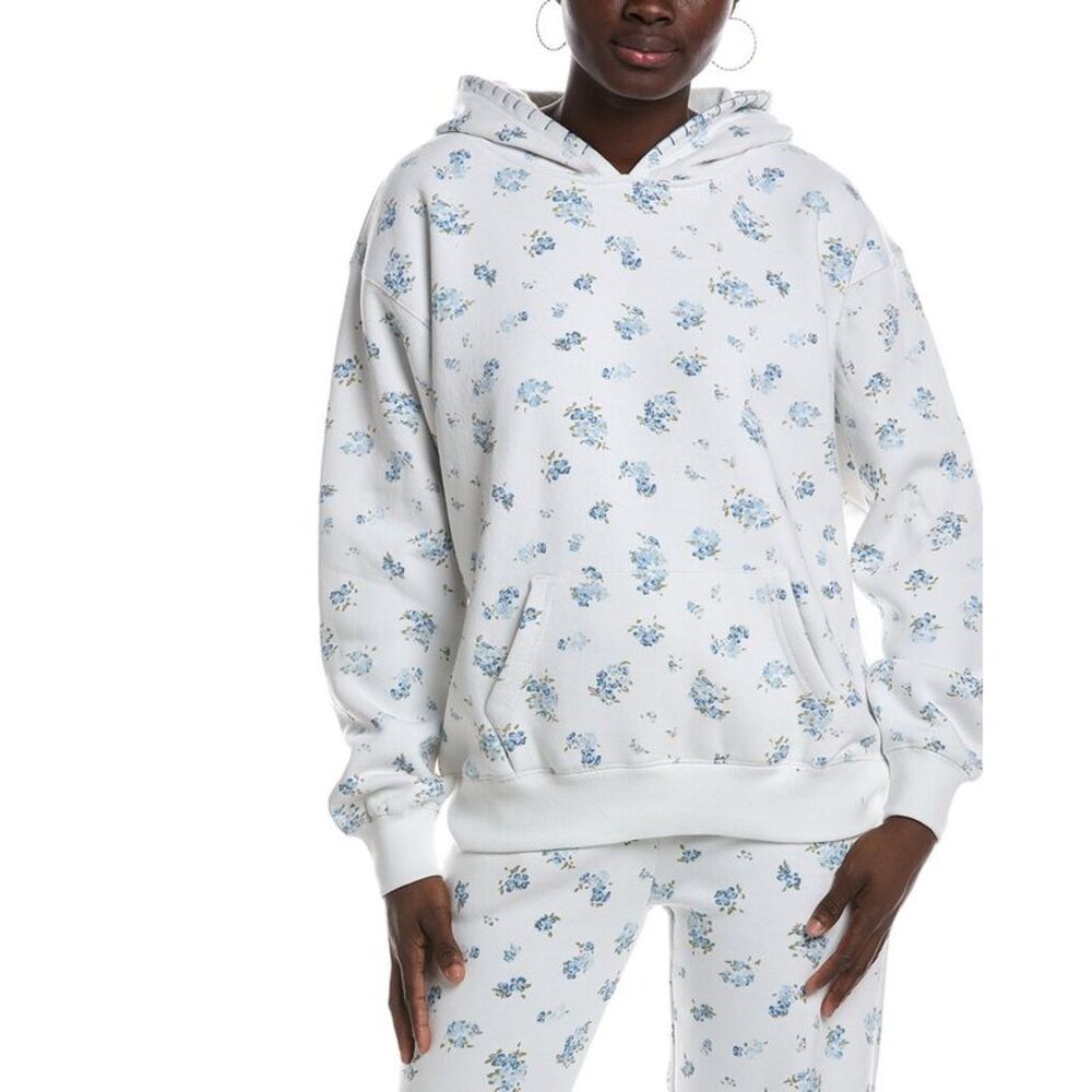 Vintage Havana Womens  Proweave Ditsy Print Hoodie, White